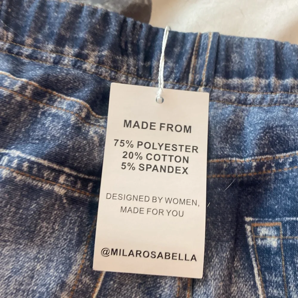 Stylish Wide Leg Denim Pants - Picture 6 of 6